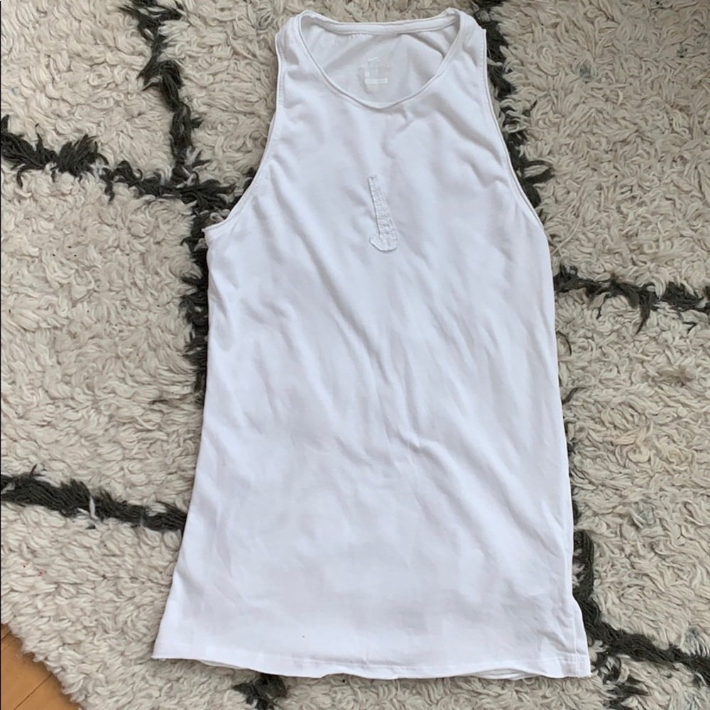 White nike muscle tank top